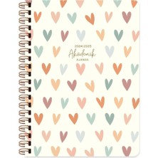 Delixa Keskin Color 16 * 23 Spiralli Akademik Ajanda - Kalp