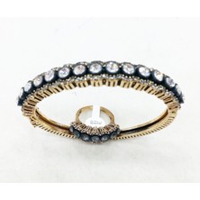 UltraMint Parlak Elmas Montür Bileklik ve Yüzük Seti, Şıklık ve Zarafet Için