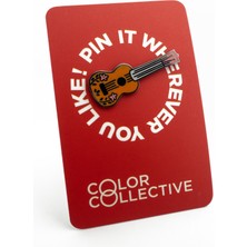 Color Collective Siyah Gümüş Kaplama Gitar Rozet.