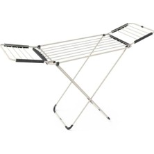 Delixa Doğrular Perilla Vinela Kanatlı Kalın Borulu Çamaşır Kurutmalığı Mat Beyaz KMU17038-1