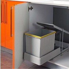 Renkli Raylı Dolap Içi Çöp Kutusu 16 Litre, Pratik ve Şık Tasarım