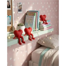 UltraMint Hareketli Oturan Kalp Figürü, Sevgililer Günü Dekor ve Hediye