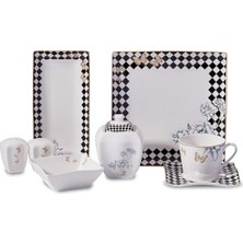 Delixa Korkmaz Link Collection 28 Parça Kare Kahvaltı Takımı