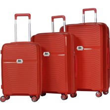 Centlee America Valiz Poliepilen Kırılmaz Şık 3 Lü Valiz Seti