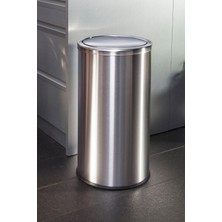 Vita 30 Lt Döner Kapaklı Çelik Çöp Kovası, Banyo, Mutfak, Ofis Için Şık Tasarım