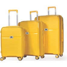 Centlee America Valiz Poliepilen Kırılmaz Şık 3 Lü Valiz Seti