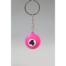 UltraMint Pembe Bilardo Topu 3D Silikon Anahtarlık Sevgililer Günü Hediyesi