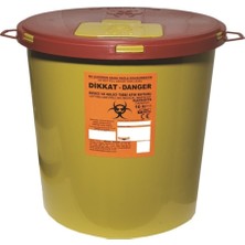 5'li Tıbbi Enfekte Atık Kutusu, 10 Lt, Kesici ve Delici Güvenliğe Uygun