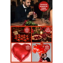 UltraMint Romantik Set, Doğum Günü ve Evlilik Yıl Dönümü Için Balon, Gül, Mum