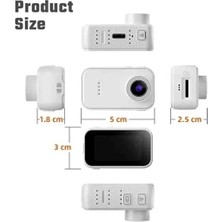 Kanonik Education F2 2k 1080p Parmak Kamera 130° Geniş Açı Ips Ekranlı 25g Mini Taşınabilir Cep Kamerası Siyah