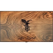 UltraMint Kişiye Özel Ahşap Tavla, El Yapımı, Kalın Kasalı, Sevgililer Günü Hediye