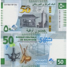 Banknoting Moritanya 50 Ouguiya 2023 Sirkülasyon Hatıra Çil.