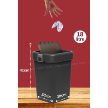 Şık Siyah 18 Litre Çöp Kutusu, Hızlı ve Temiz Atık Yönetimi