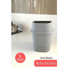 Şık ve Fonksiyonel 3l Tezgah Üstü Kapaklı Çöp Kovası