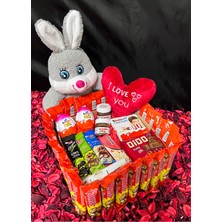 UltraMint Peluş Tavşanlı Çikolata Dolu Sevgililer Günü ve Doğum Günü Hediye