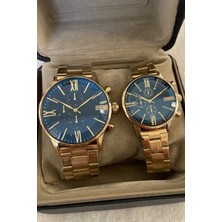 UltraMint Şık Metal Kordon Çift Kol Saati, Yılbaşı ve Doğum Günü Hediyesi