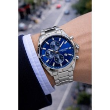 UltraMint Şık Gümüş Erkek Kol Saati, Su Geçirmez, 2 Yıl Garantili, Hediye Seçeneği