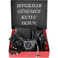 UltraMint Şık Erkek Takım Seti: Kol Saati, Cüzdan, Kartlık, Kemer, Tesbih ve Bileklik