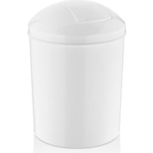 Pratik 15L Beyaz Kelebek Kapaklı Tuvalet ve Mutfak Çöp Kovası