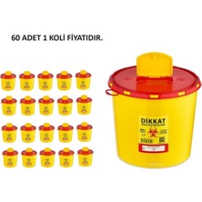 10 Lt Tıbbi Atık Kovası Seti, Güvenli ve Pratik Kullanım, 60 Adet