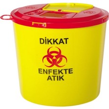 5 Lt Tıbbi Atık Kova Seti, Dayanıklı ve Şık Tasarım, 10'lu Paket