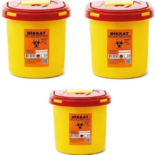 Pratik 5 Litre Tıbbi Atık Kutusu Seti, 3'lü Paket, Hijyenik Çözüm