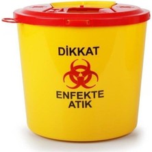 Pratik ve Hijyenik 10 Lt Tıbbi Atık Çöp Kovası