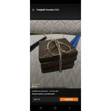 Woodenova Doğal Ahşap Bardak Altlığı 4'lü Set - El Yapımı Dekoratif Sunum Aksesuarı