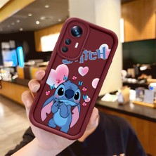 Ucuc Xiaomi 12T Uyumlu Bordo Silikon Darbeye Dayanıklı Lens Korumalı Stitch Deseni Kılıf