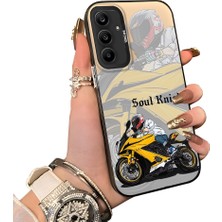 Ucuc Samsung Galaxy A25 Uyumlu Silikon Kenar Sert Arka Anti Düşme Kılıfı Yarış Arabası Tarzı