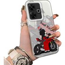Ucuc Redmi 13 Uyumlu Silikon Kenar Sert Arka Anti Düşme Kılıfı Yarış Arabası Tarzı