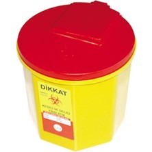 Kırmızı Tıbbi Atık Kovası, 1,3 Lt, 10'lu Set, Güvenli ve Pratik Kullanım