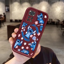 Ucuc Xiaomi Redmi Note 11/11S Uyumlu Bordo Silikon Darbeye Dayanıklı Lens Korumalı Stitch Deseni Kılıf