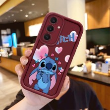 Ucuc Samsung Galaxy S24 Plus Uyumlu Bordo Silikon Darbeye Dayanıklı Lens Korumalı Stitch Deseni Kılıf