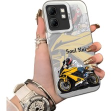 Ucuc Infinix Smart 9 Uyumlu Silikon Kenar Sert Arka Anti Düşme Kılıfı Yarış Arabası Tarzı