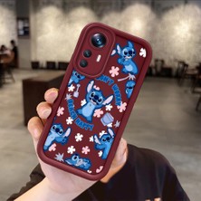Ucuc Xiaomi 12T Uyumlu Bordo Silikon Darbeye Dayanıklı Lens Korumalı Stitch Deseni Kılıf