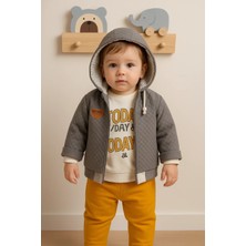 Erkek Bebek Today Baskılı Yağmurluk 3'lü Takım