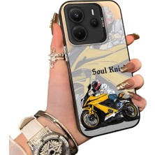 Ucuc Redmi Note 14 4g Uyumlu Silikon Kenar Sert Arka Anti Düşme Kılıfı Yarış Arabası Tarzı