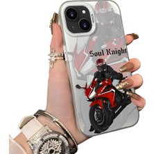Ucuc iPhone 15 Plus/14 Plus Uyumlu Silikon Kenar Sert Arka Anti Düşme Kılıfı Yarış Arabası Tarzı