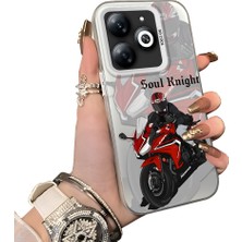 Ucuc Infinix Smart 8/8 Pro Uyumlu Silikon Kenar Sert Arka Anti Düşme Kılıfı Yarış Arabası Tarzı