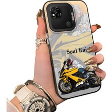 Ucuc Redmi 10A Uyumlu Silikon Kenar Sert Arka Anti Düşme Kılıfı Yarış Arabası Tarzı