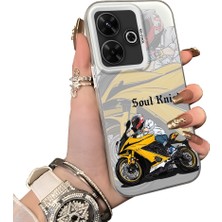 Ucuc Redmi 13X Uyumlu Silikon Kenar Sert Arka Anti Düşme Kılıfı Yarış Arabası Tarzı