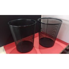 Yelken Rot Metal File Çöp Kutusu, Siyah, 540G, 2 Adet Set