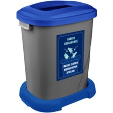 Eldiven ve Maske Için 50 Litrelik Plastik Tıbbi Atık Çöp Kovası