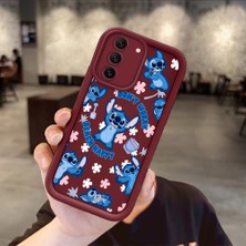 Ucuc Samsung Galaxy S21 Fe 5g Uyumlu Bordo Silikon Darbeye Dayanıklı Lens Korumalı Stitch Deseni Kılıf