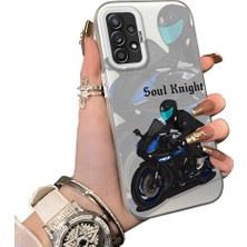 Ucuc Samsung Galaxy A52 5g Uyumlu Silikon Kenar Sert Arka Anti Düşme Kılıfı Yarış Arabası Tarzı