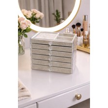 UltraMint Iki Adet Şeffaf Mücevher Saklama Kutusu, Bölmeli, Takı ve Yüzük Muhafaza