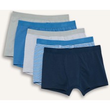 DeFacto Çizgili Penye 5'li Boxer Erkek Çocuk G8449A826SP