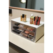 UltraMint Beyaz Çok Bölmeli Çekmeceli Makyaj ve Takı Organizeri