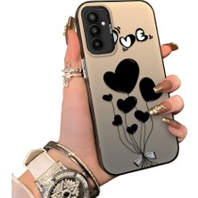 Ucuc Samsung Galaxy M13/M23 Uyumlu Kalp Balon Desenli Korumalı Silikon Telefon Kılıfı Kalp Balon